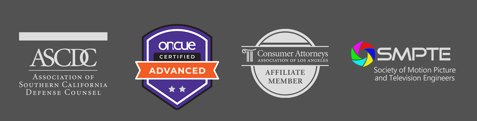 Additional Footer banner with professional affiliations